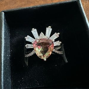 BP OG Egyptian Sunburst size 9 watermelon tourmaline ring